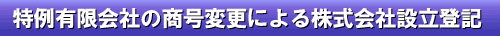 8-1&nbsp;特例有限会社の商号変更による株式会社設立登記