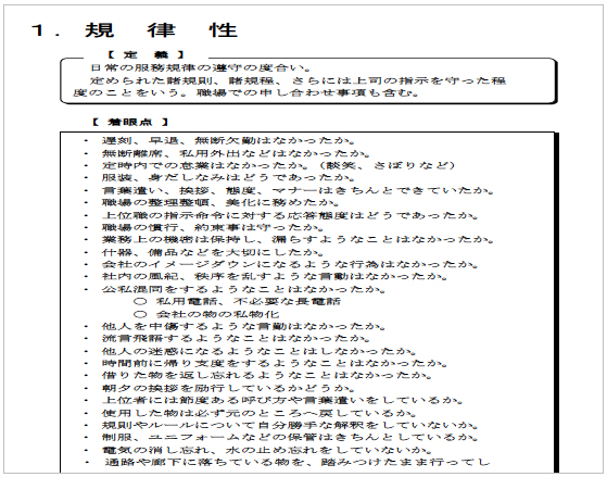 自己 評価 例文